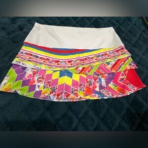 Lucky in Love Multicolor Tennis Skirt